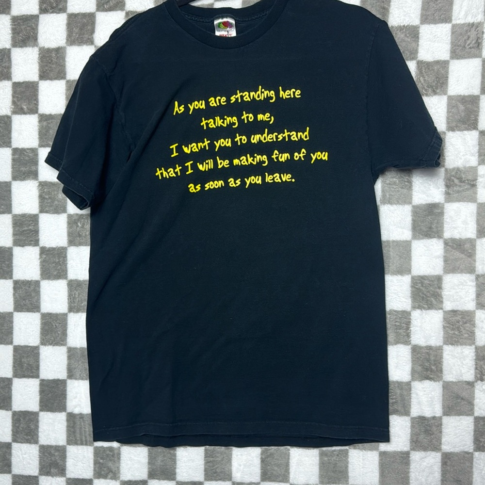 VTG Y2k Hanes ironic humor joke yellow text size Large / L